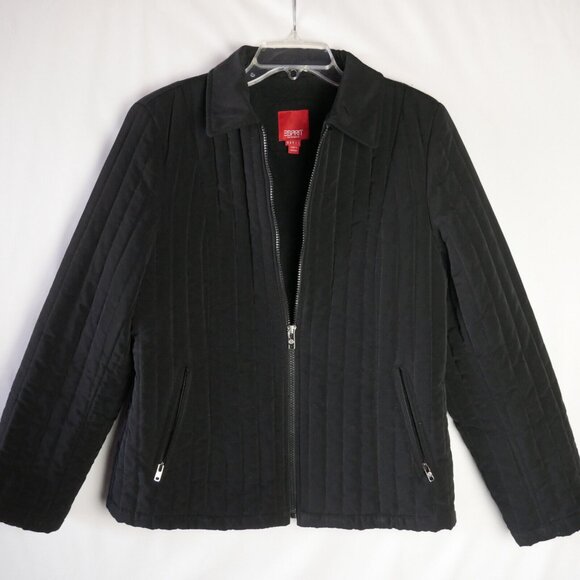 Esprit Women’s Size M Jacket Black Quilted Outerwear Jacket - Picture 1 of 13